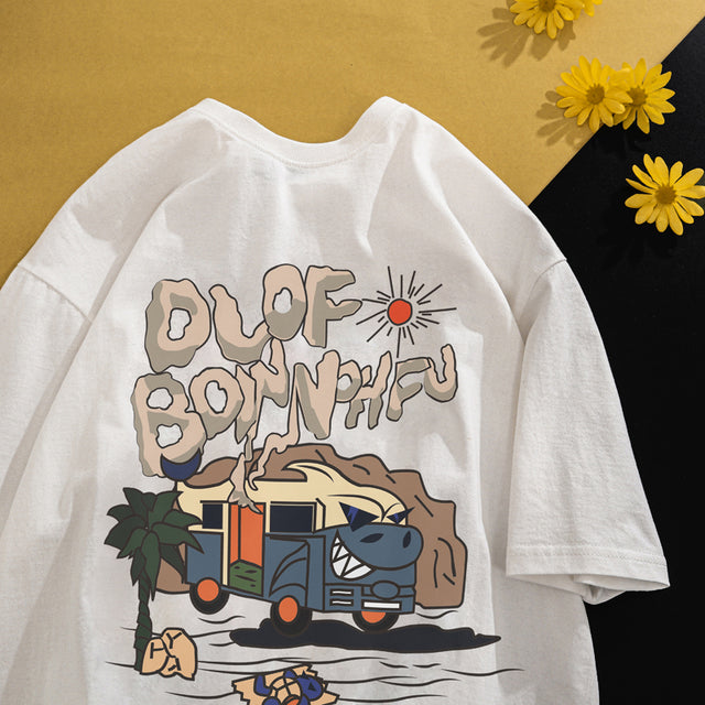 Men's Vintage Trendy Short Sleeve Cartoon T-Shirts