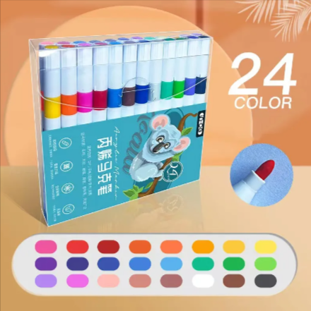 Kids’ Doodle Acrylic Markers – Waterproof & Quick-Drying