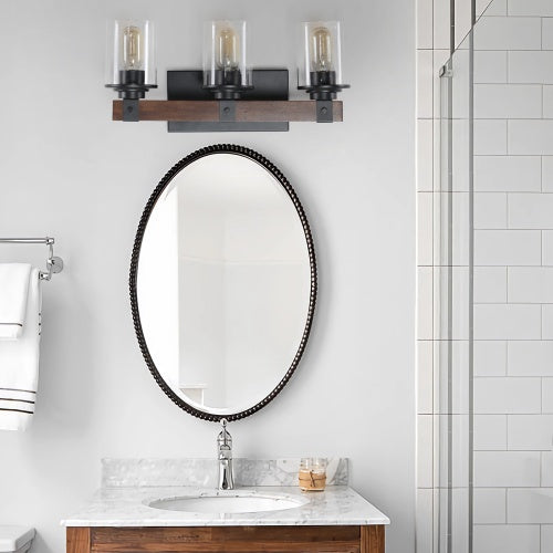 3 Lamps Farmhouse Dresser Lamps Rustic Bathroom Lamps Bathroom