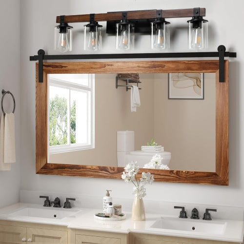 5 Lamps Farmhouse Dresser Lamps Rustic Bathroom Lamps Bathroom