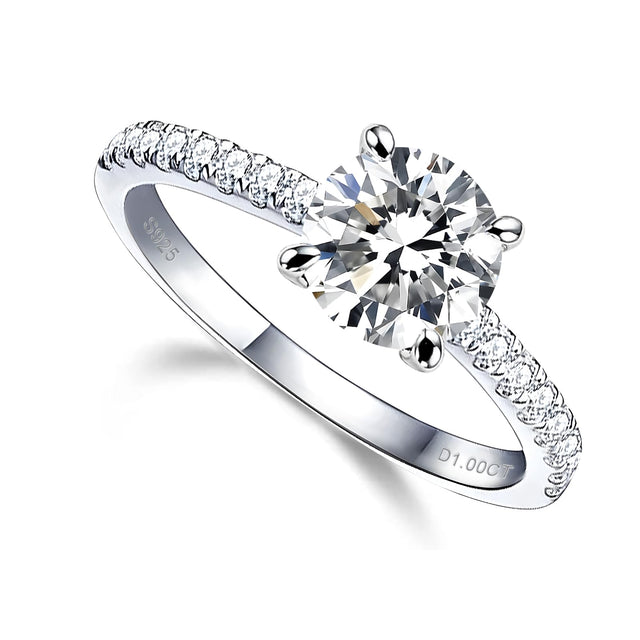 YosikCase Moissanite Rings for Women 1CT Moissanite