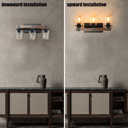 3 Lamps Farmhouse Dresser Lamps Rustic Bathroom Lamps Bathroom