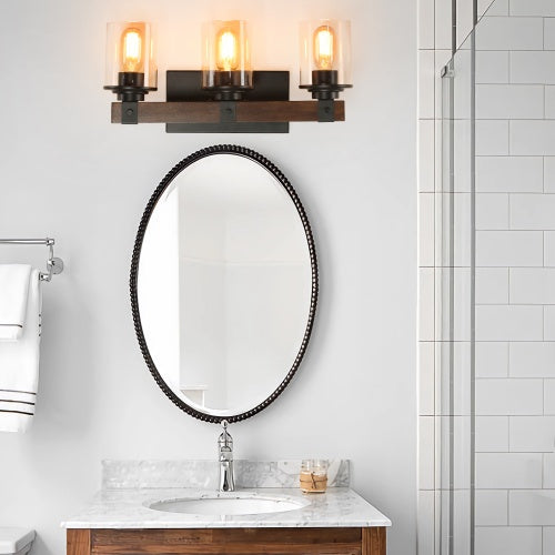 3 Lamps Farmhouse Dresser Lamps Rustic Bathroom Lamps Bathroom
