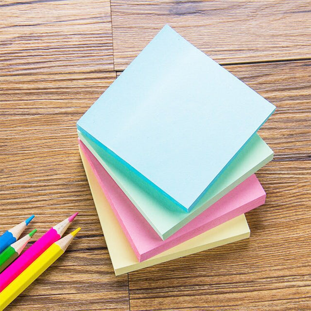Square Colorful Sticky Notes - Cartoon Printed Office Supplies