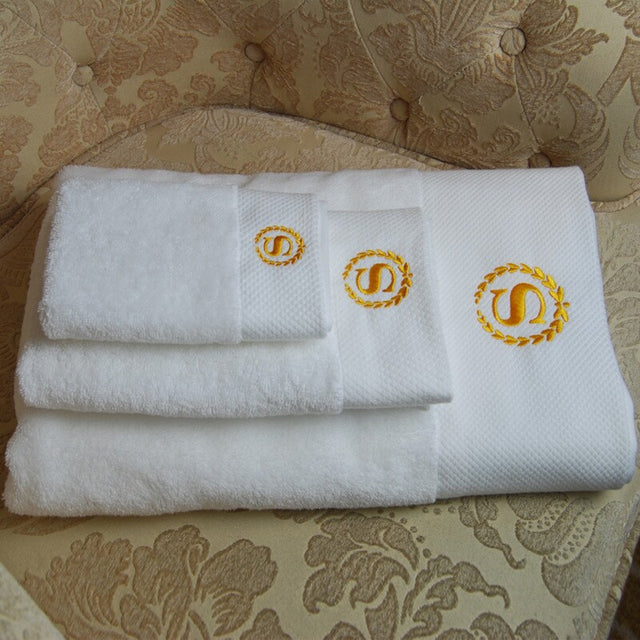 Luxury Hotel Cotton Towels - Thick White Bath Towels