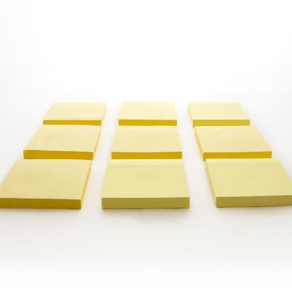 50 Ct. 3" X 3" Yellow Stick On Notes (4/Pack) - Sticky Notes