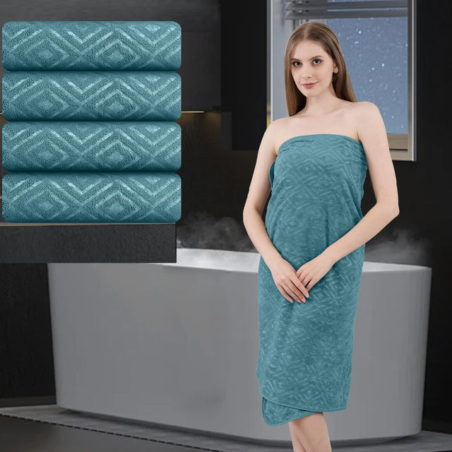 Bath Towel Set of 4 Extra Large Bath Sheet 35"x70" Oversized Bath Towel
