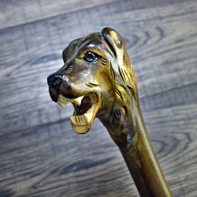 Canes Walking Sticks Wood Reeds Wooden Hand-Carved Carving Handmade Cane Stick Accessories (Bear inch)