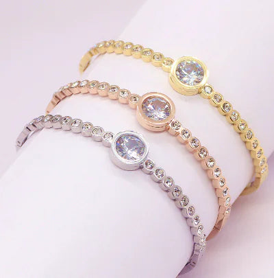 Gold-Plated Titanium Steel and Haoshi Bracelets