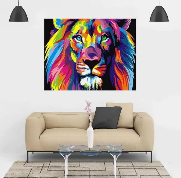 Lion Canvas Wall Art, Decorative Canvas Painting