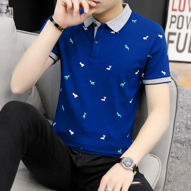 Men's Printed Polo Shirts - Summer Oversized Casual Tee