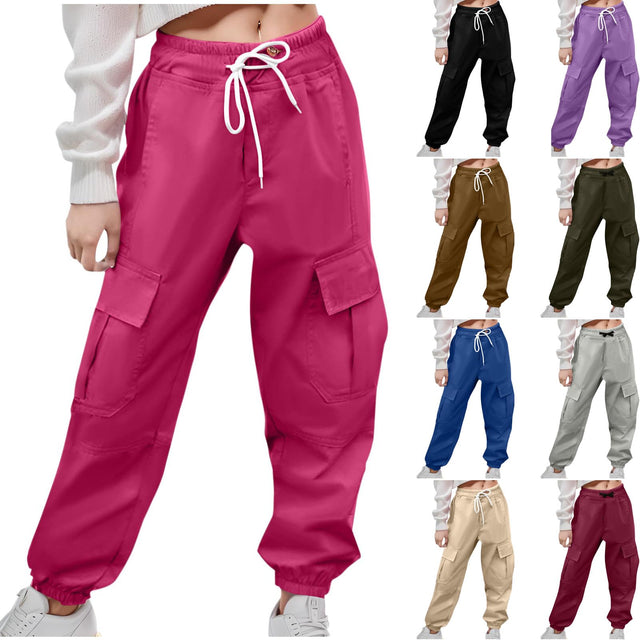 Girls Clothing Cargo Pants for Girls Cute Trendy Drawstring Baggy