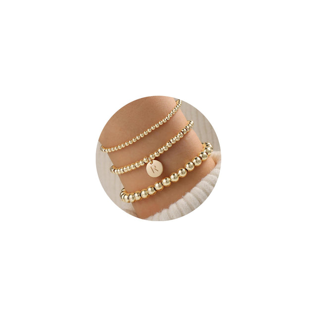 Turandoss Gold Initial Bracelets for Women - Initial Bracelet for Women Dainty Gold Bracelet for Women Jewelry Letter R Bracelet Preppy Bracelets for Women Trendy Gold Jewelry for Womens Bracelets