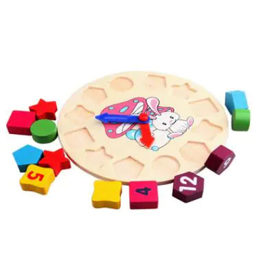 Cartoon Digital Clock Puzzle Educational Toy