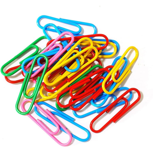 60pc Color Paper Clips- 1.9