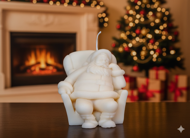 Napping Santa Candles