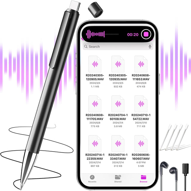 Voice Recorder 64GB(4400Hrs)Digital Voice Activated Recorder