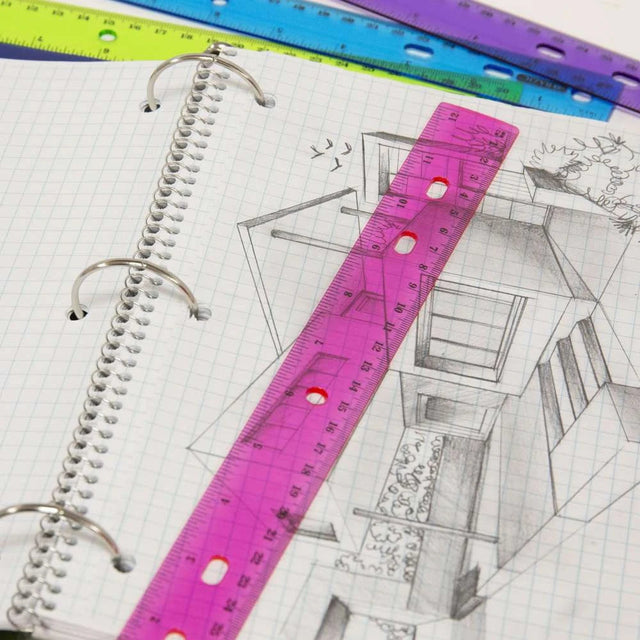 Jeweltones Color Ruler 12″ (30cm) (4/Pack)