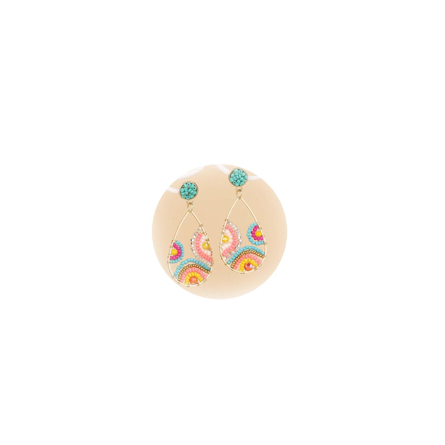 Boho Earrings for Women Beaded Earrings Round Earrings
