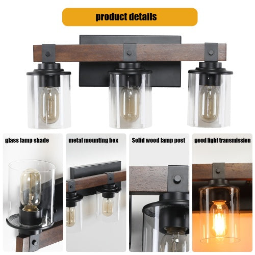 3 Lamps Farmhouse Dresser Lamps Rustic Bathroom Lamps Bathroom