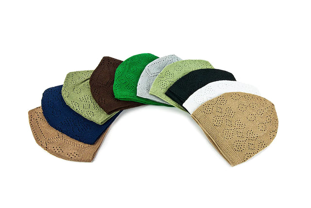 ihvan online Turkish Muslim Kufi Hats for Men Taqiya Takke Peci Islamic Caps Ramadan Eid Islamic Gifts Standart Size Pack of 10 Mixed Color