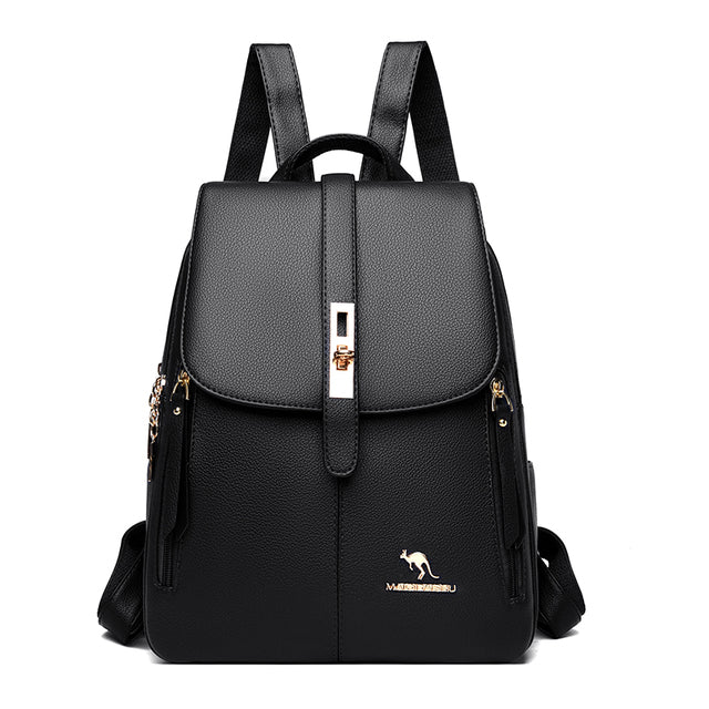 Fashion Leather Backpacks for Women and Girls