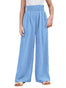 Milumia Girls Linen High Waist Smocked Paperbag Wide Leg Pants Long