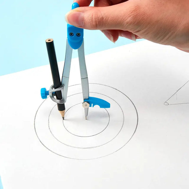 10pcs Geometry Compass Set with Box, Rulers & Protractor
