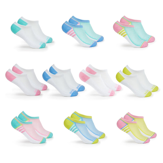 Fruit of the Loom Girls Socks - Low Cut Ankle Socks 10 Pack