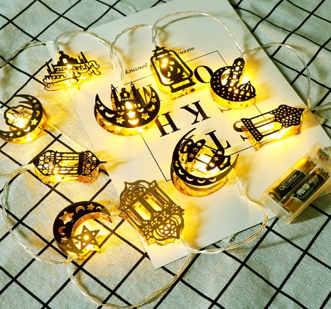 LED Moon and Star Decorations for Ramadan
