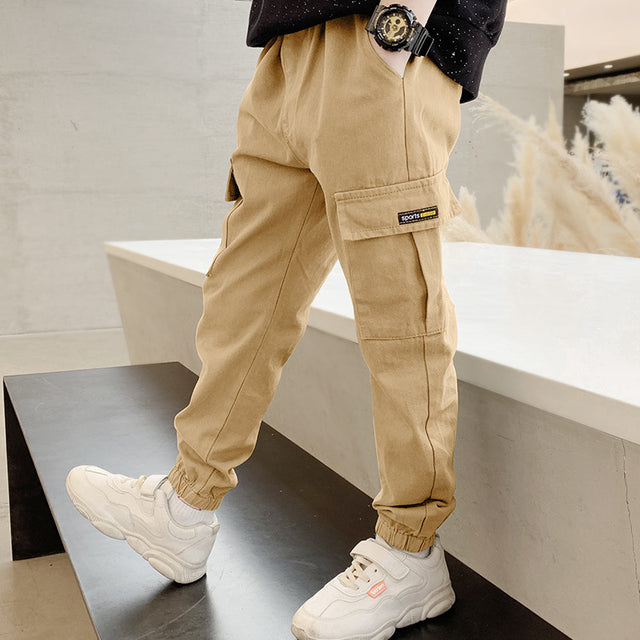 Boys' Thin Casual Loose Summer Overalls Pants