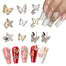 Butterfly Nail Charms 3D Butterfly Nail Art Charms Supply Metal Butterflies Star Nail Charms with Diamond Design Shiny Butterfly Star Nail Rhinestones Gems Charms for Women 20Pcs Butterfly Nail Decor