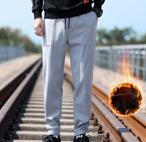 Men's New Velvet Casual Trousers and Pants