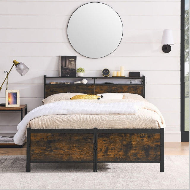 Iron Bed Frame, Metal Bed Frame, Wrought Iron Bed Frame, Iron Platform Bed Frame