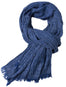 Runtlly Mens Soft Lightweight Scarves Warm Crinkle Fashion Warm Autumn Winter Scarf Navy