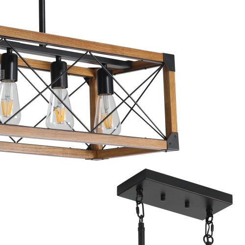 5 Lights Vintage Farmhouse Chandelier For Kitchen, Living Room