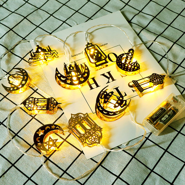 LED Moon and Star Decorations for Ramadan