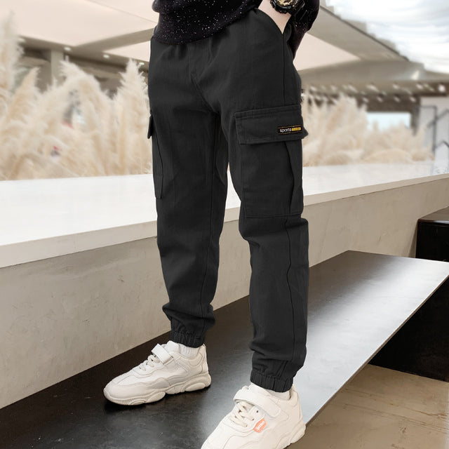 Boys' Thin Casual Loose Summer Overalls Pants