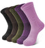 YSense 5 Pairs Merino Wool Socks for Women Winter Thick Hiking Socks Cozy Warm Socks Boot Socks Cushion Crew Socks