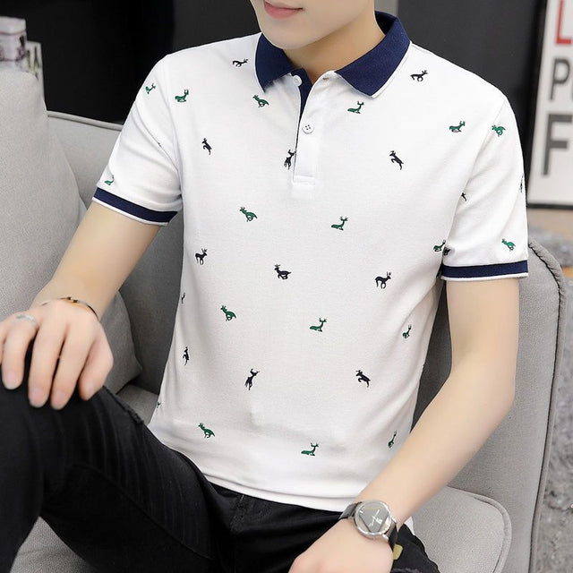 Men's Printed Polo Shirts - Summer Oversized Casual Tee