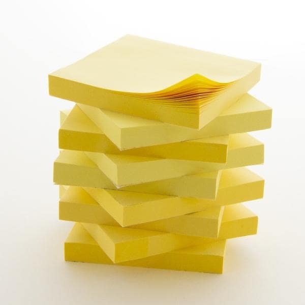 50 Ct. 3" X 3" Yellow Stick On Notes (4/Pack) - Sticky Notes