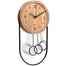 Driini Decorative Wall Clock with Pendulum (Light) – Modern Wood