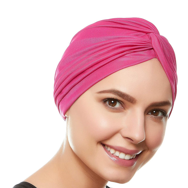 Women Bathing Caps Bathing Turban Swim Caps Long Short Hair Swimming Turban Polyester Latex Lined Pleated for Ladies Soft Beanie Cap Ear Protection Swimmers Caps Swimming Cap Hat