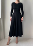 Women Elegant Long Sleeves Dress