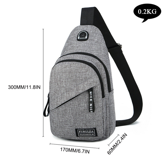 Men Women Sling Bag Chest Fanny Packs Cross Body Travel Sports Shoulder Backpack