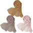 Wobe 3 Pcs Women Soft Cotton Hemp Scarf Shawl Long Scarves