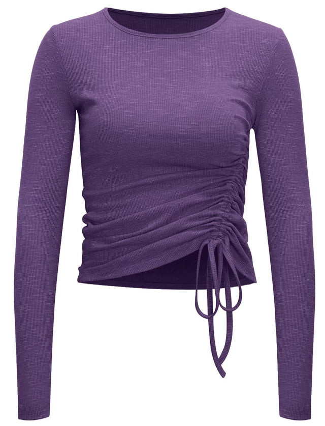Long Sleeve Workout Shirts for Women(PurpleL)