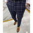 Men's Fashion Plaid Casual Pencil Pants Trousers