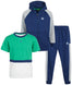 RBX Boys Active Sweatsuit Set - 3 Piece Fleece Zip Up Hoodie Athletic T-Shirt and Jogger Sweatpants for Boys (Sizes: 8-12) Size 12 Navy