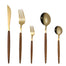 Stainless Steel Cutlery Set with Wooden Handles